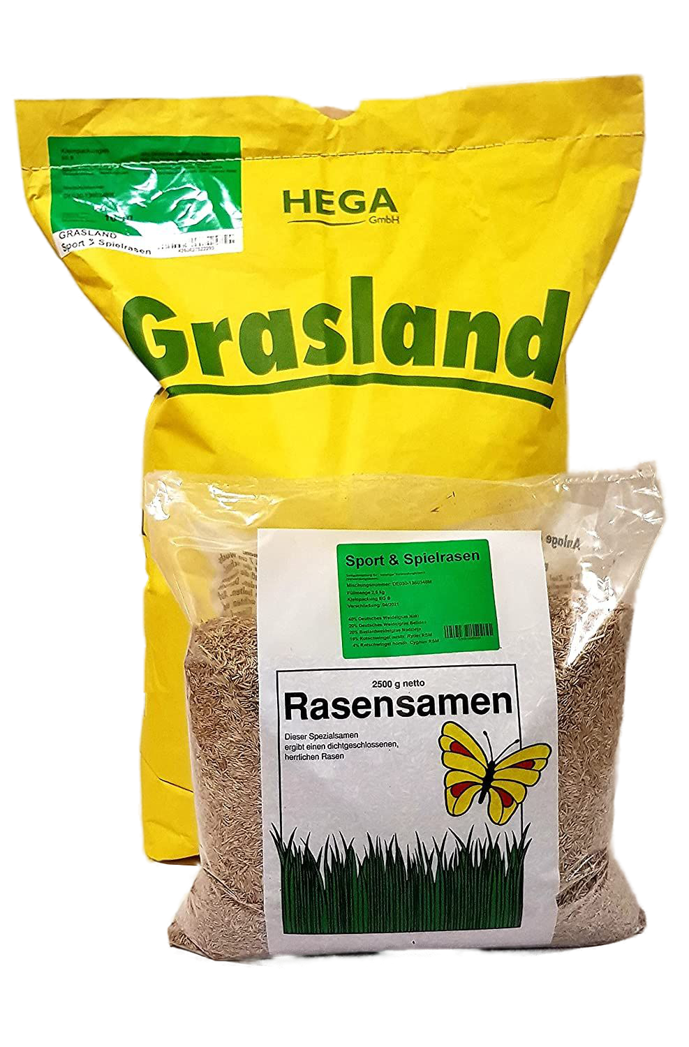 HEGA Grasland Rasensamen Sport und Spiel Grassamen Saatgut Rasen Gras