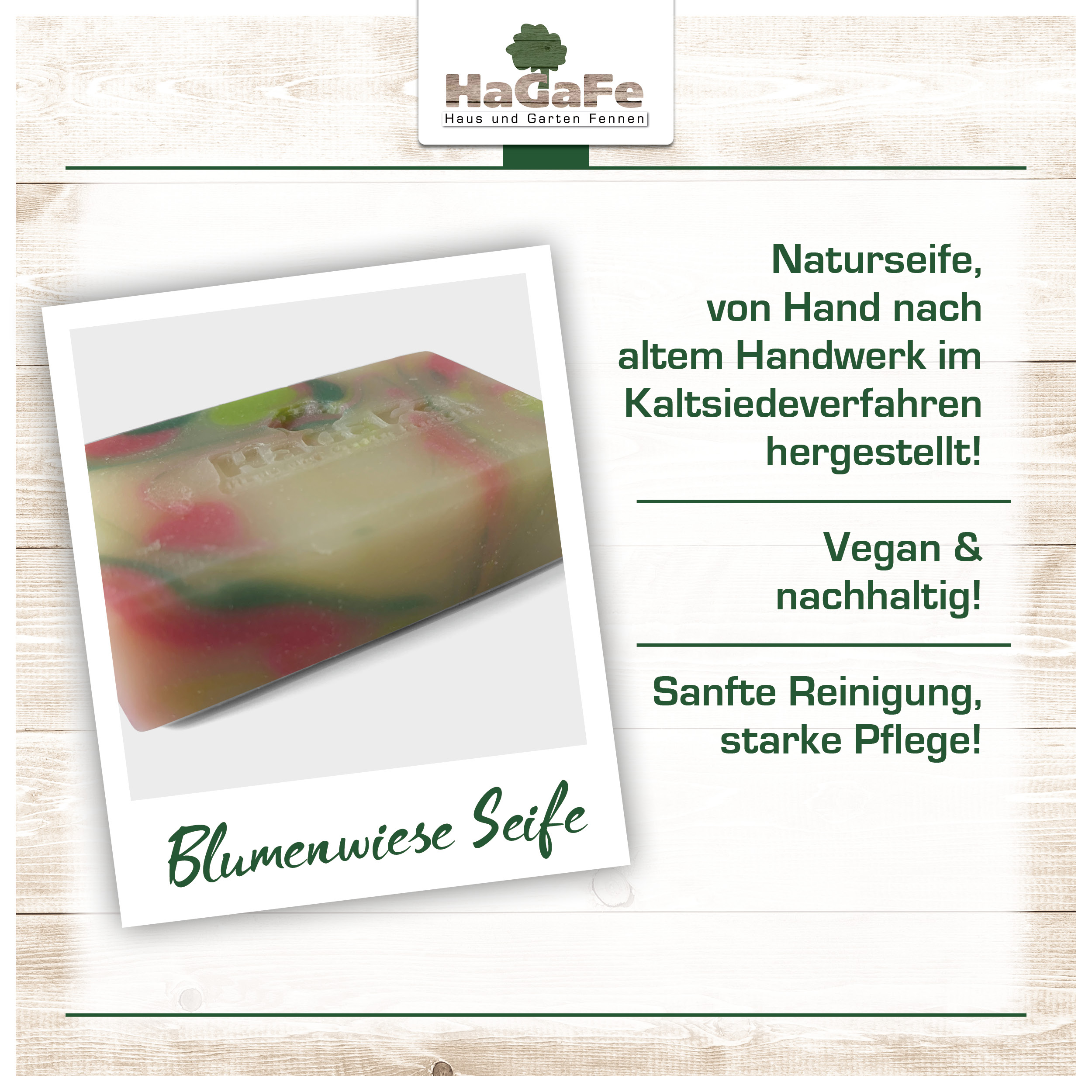 HaGaFe Blumenwiese vegane handgemachte Naturseife feste Seife